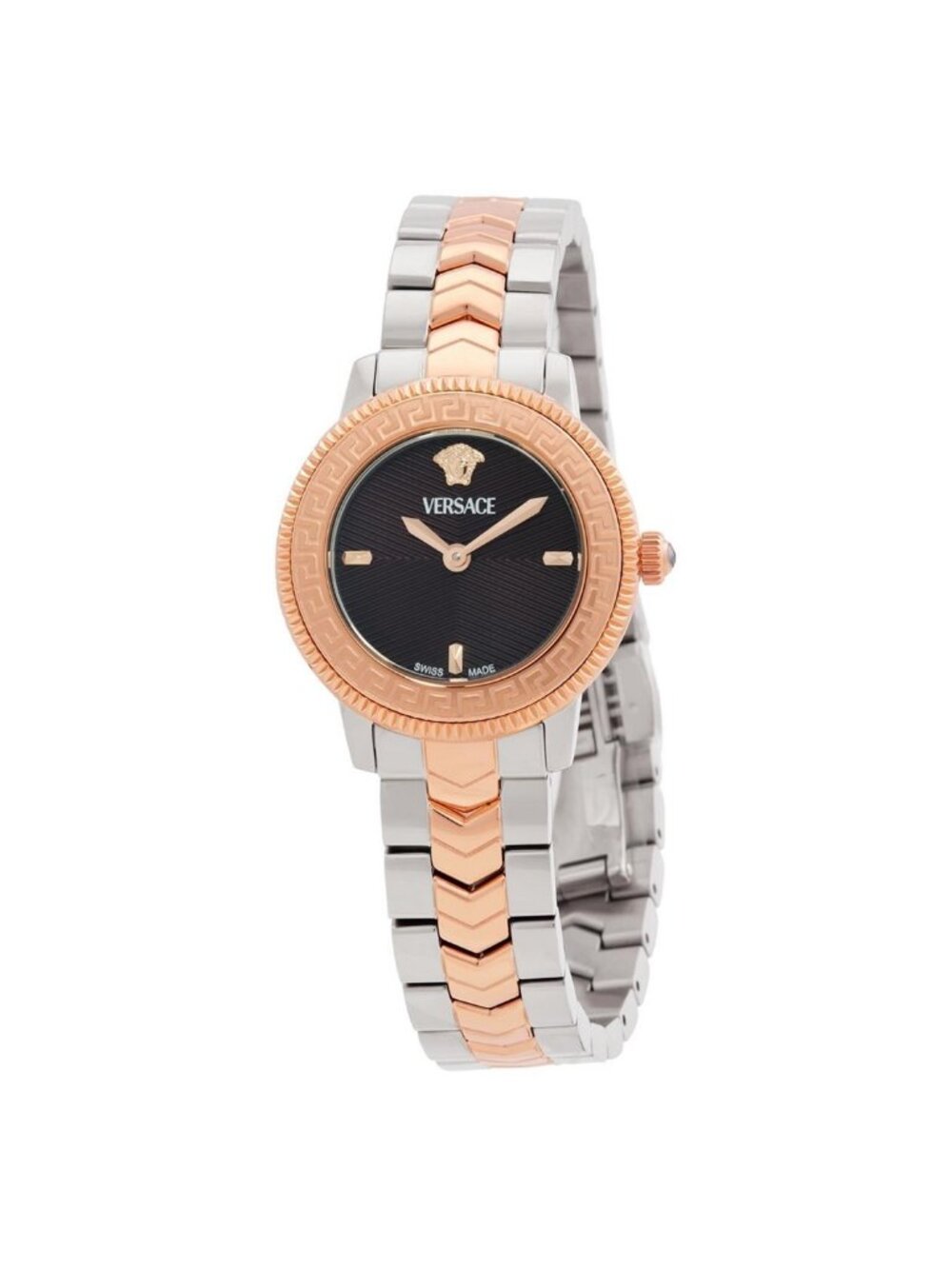 NWT Versace V-Icon Quartz Brown Dial Ladies Watch